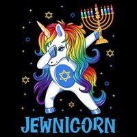Jewnicorn Cute Unicorn Hanukkah Chanukah Pajamas Girls Long Sleeve Shirt