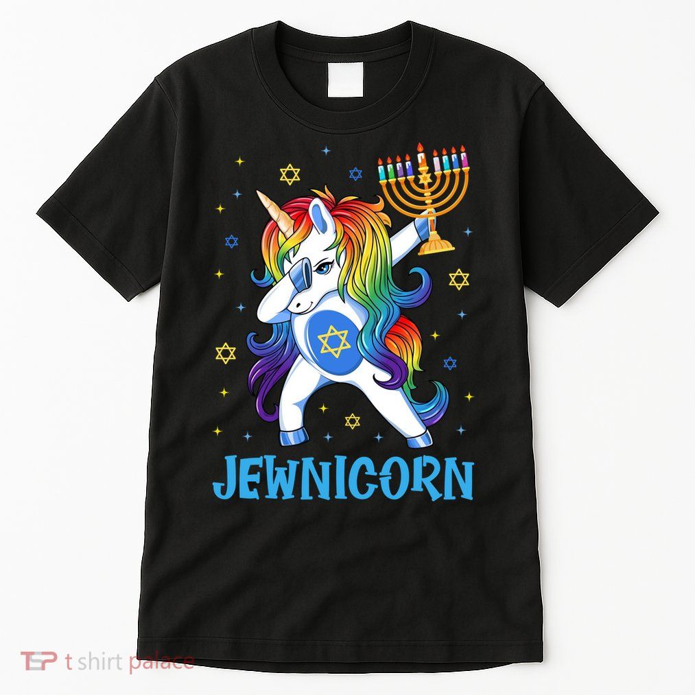 Jewnicorn Cute Unicorn Hanukkah Chanukah Pajamas Girls Tall T-Shirt
