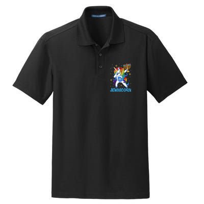 Jewnicorn Cute Unicorn Hanukkah Chanukah Pajamas Girls Dry Zone Grid Polo