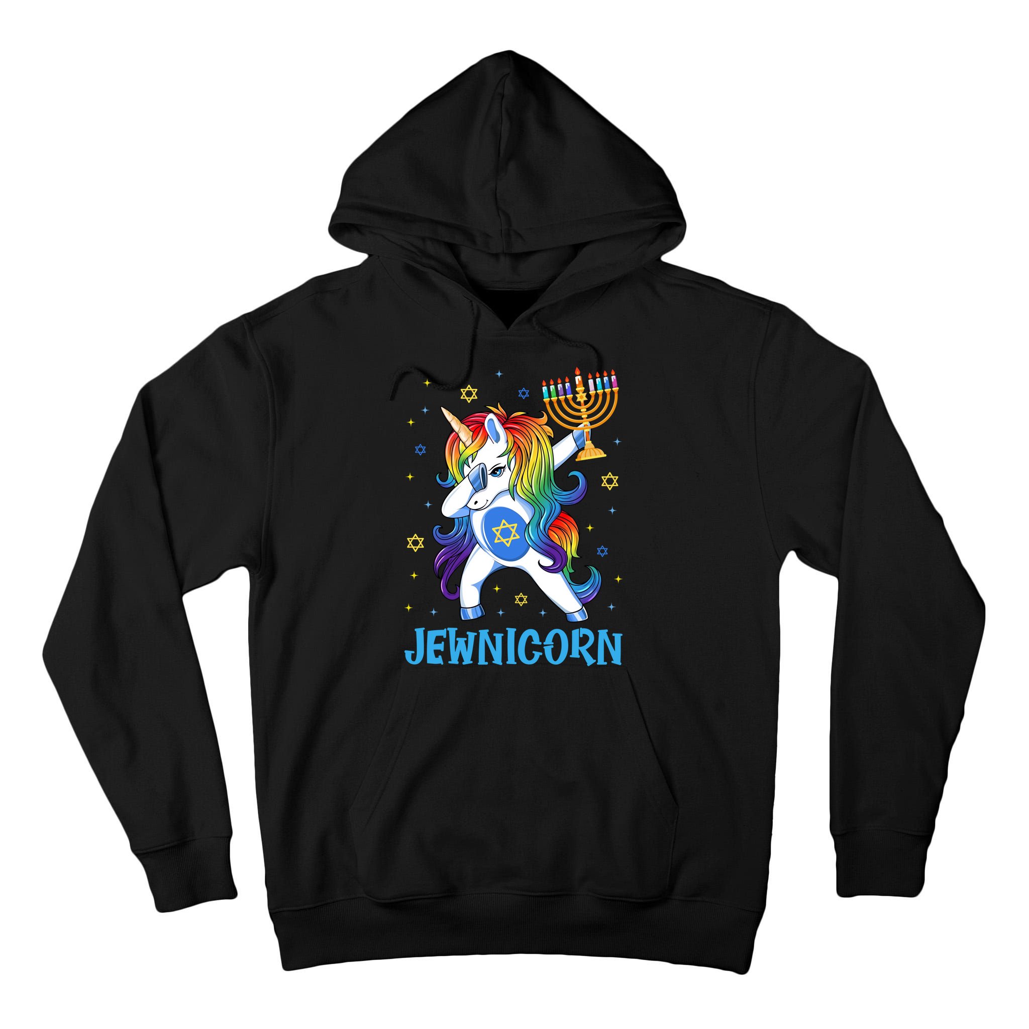Jewnicorn Cute Unicorn Hanukkah Chanukah Pajamas Girls Tall Hoodie