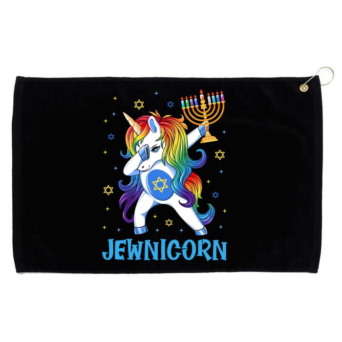 Jewnicorn Cute Unicorn Hanukkah Chanukah Pajamas Girls Grommeted Golf Towel