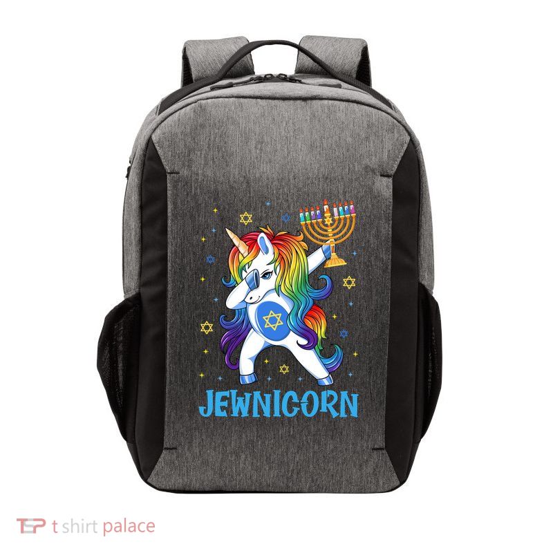 Jewnicorn Cute Unicorn Hanukkah Chanukah Pajamas Girls Vector Backpack