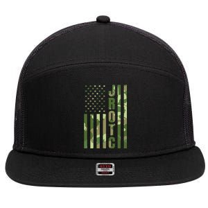 Jrotc Cadet United States Junior Rotc Camouflage Usa Flag 7 Panel Mesh Trucker Snapback Hat