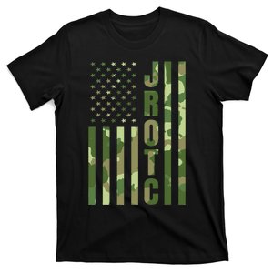 Jrotc Cadet United States Junior Rotc Camouflage Usa Flag T-Shirt