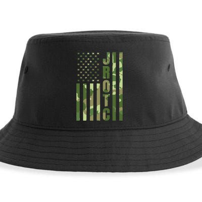 Jrotc Cadet United States Junior Rotc Camouflage Usa Flag Sustainable Bucket Hat