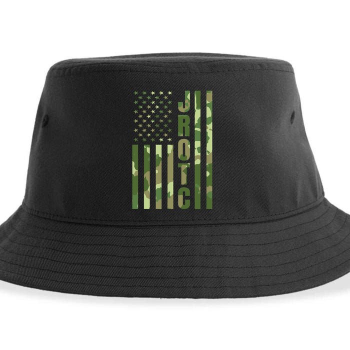 Jrotc Cadet United States Junior Rotc Camouflage Usa Flag Sustainable Bucket Hat
