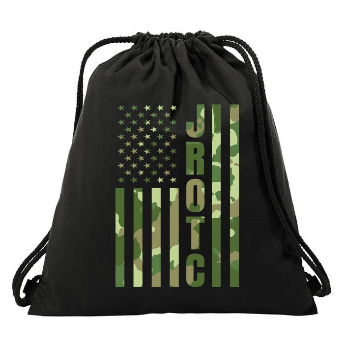 Jrotc Cadet United States Junior Rotc Camouflage Usa Flag Drawstring Bag