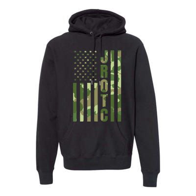 Jrotc Cadet United States Junior Rotc Camouflage Usa Flag Premium Hoodie