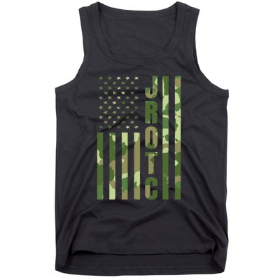 Jrotc Cadet United States Junior Rotc Camouflage Usa Flag Tank Top