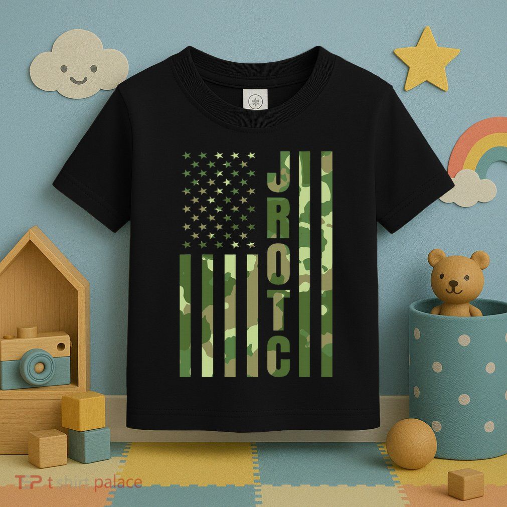 Jrotc Cadet United States Junior Rotc Camouflage Usa Flag Toddler T-Shirt