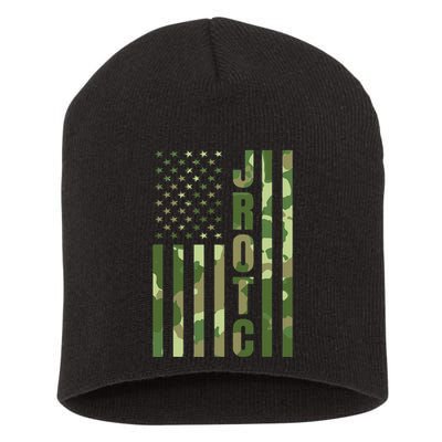 Jrotc Cadet United States Junior Rotc Camouflage Usa Flag Short Acrylic Beanie