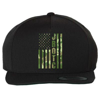 Jrotc Cadet United States Junior Rotc Camouflage Usa Flag Wool Snapback Cap