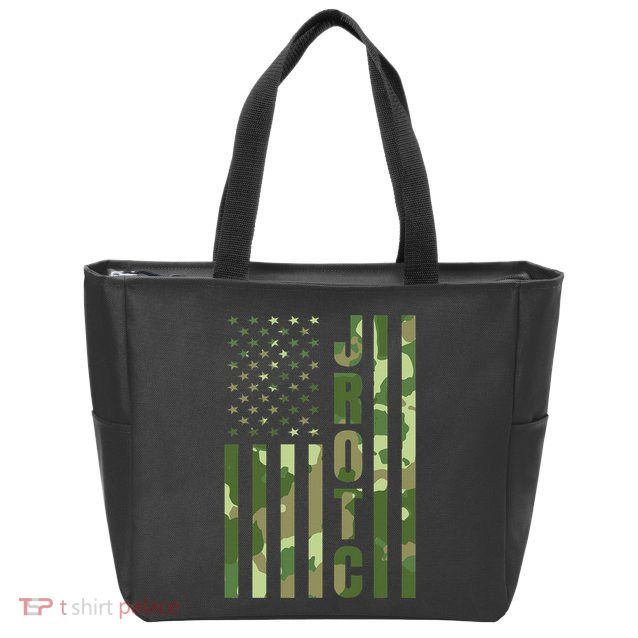 Jrotc Cadet United States Junior Rotc Camouflage Usa Flag Zip Tote Bag