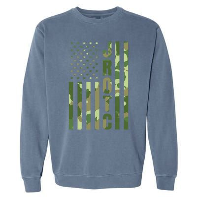 Jrotc Cadet United States Junior Rotc Camouflage Usa Flag Garment-Dyed Sweatshirt