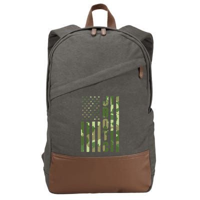 Jrotc Cadet United States Junior Rotc Camouflage Usa Flag Cotton Canvas Backpack