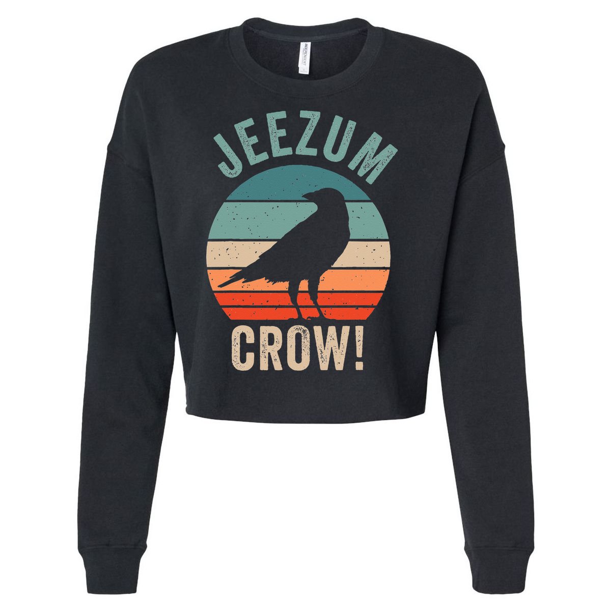 Jeezum Crow Vermont Raven Cropped Pullover Crew
