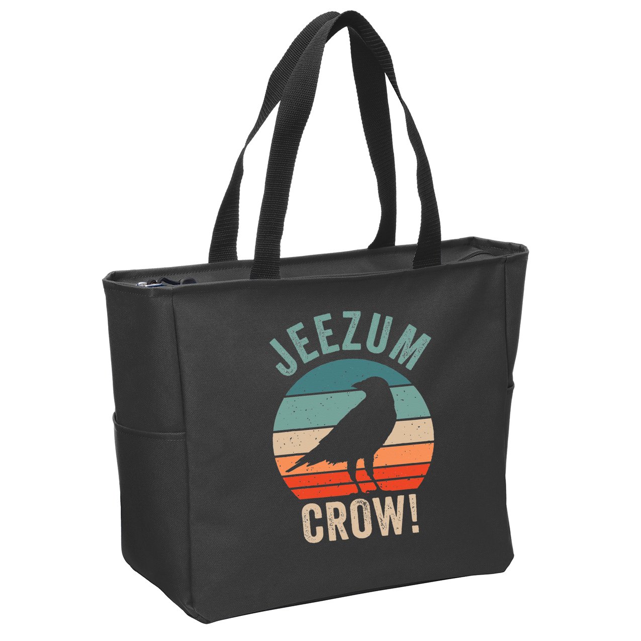 Jeezum Crow Vermont Raven Zip Tote Bag