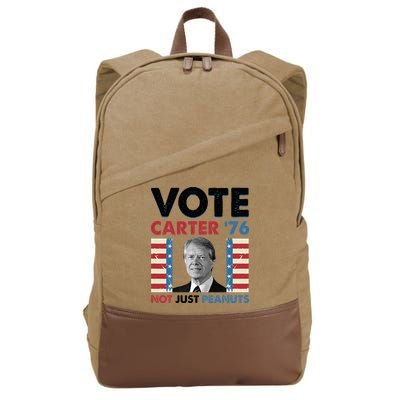 Jimmy Carter Vote Carter '76 Not Just Peanuts Cotton Canvas Backpack