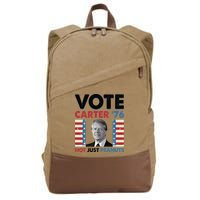 Jimmy Carter Vote Carter '76 Not Just Peanuts Cotton Canvas Backpack