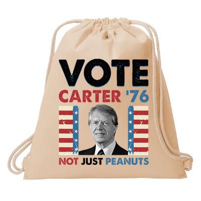 Jimmy Carter Vote Carter '76 Not Just Peanuts Drawstring Bag