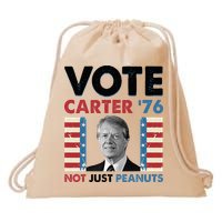 Jimmy Carter Vote Carter '76 Not Just Peanuts Drawstring Bag