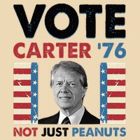 Jimmy Carter Vote Carter '76 Not Just Peanuts Drawstring Bag