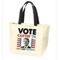 Jimmy Carter Vote Carter '76 Not Just Peanuts Zip Tote Bag