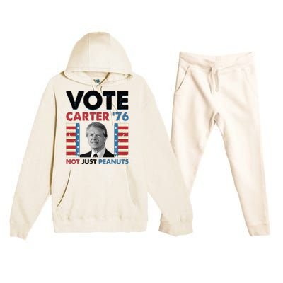 Jimmy Carter Vote Carter '76 Not Just Peanuts Premium Hooded Sweatsuit Set