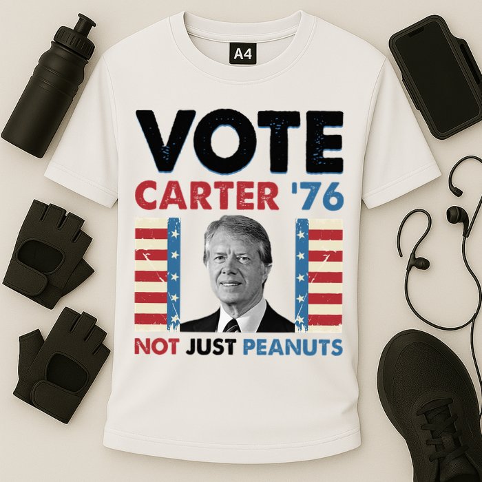 Jimmy Carter Vote Carter '76 Not Just Peanuts Performance Shirt