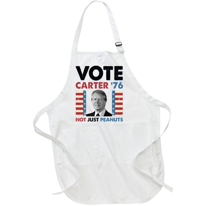 Jimmy Carter Vote Carter '76 Not Just Peanuts Full-Length Apron With Pockets