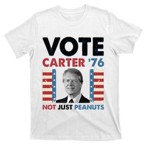 Jimmy Carter Vote Carter '76 Not Just Peanuts T-Shirt