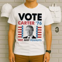 Jimmy Carter Vote Carter '76 Not Just Peanuts T-Shirt