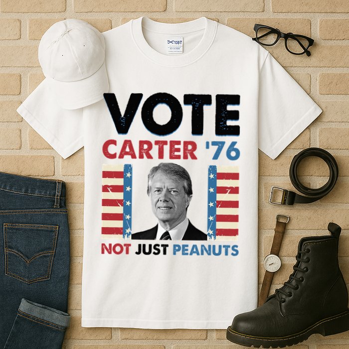 Jimmy Carter Vote Carter '76 Not Just Peanuts Tall T-Shirt