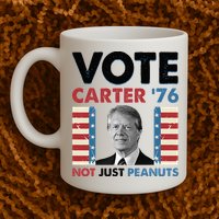 Jimmy Carter Vote Carter '76 Not Just Peanuts Mug