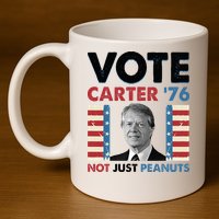 Jimmy Carter Vote Carter '76 Not Just Peanuts 11oz C Handle Ceramic Mug