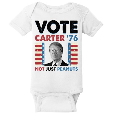 Jimmy Carter Vote Carter '76 Not Just Peanuts Baby Bodysuit