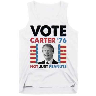 Jimmy Carter Vote Carter '76 Not Just Peanuts Tank Top