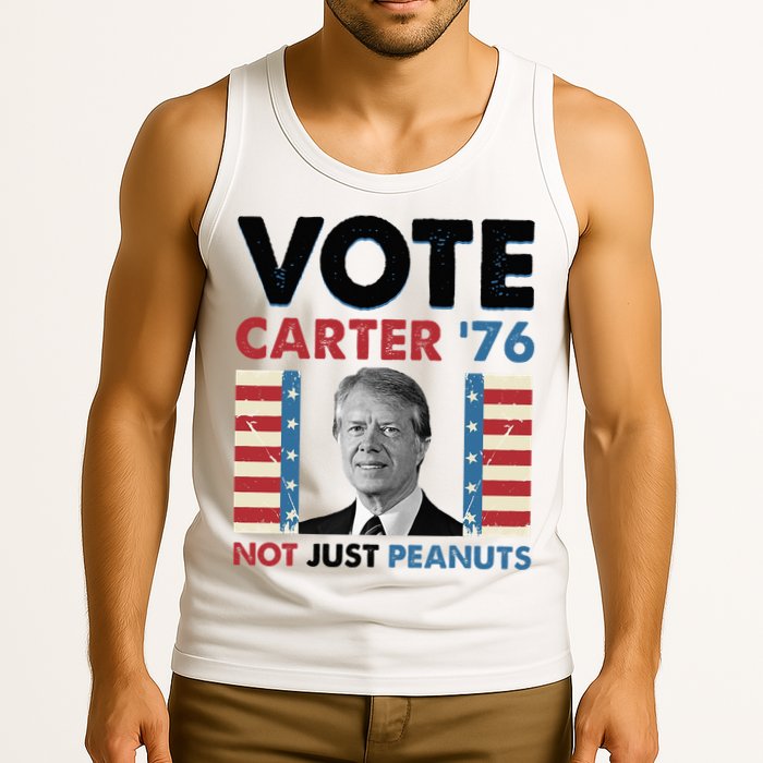 Jimmy Carter Vote Carter '76 Not Just Peanuts Tank Top