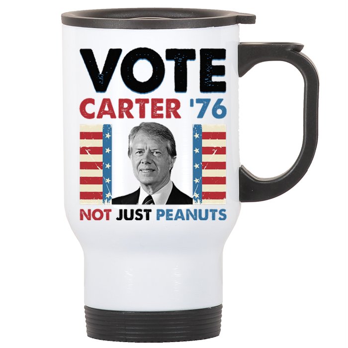 Jimmy Carter Vote Carter '76 Not Just Peanuts Stainless Steel Travel Mug