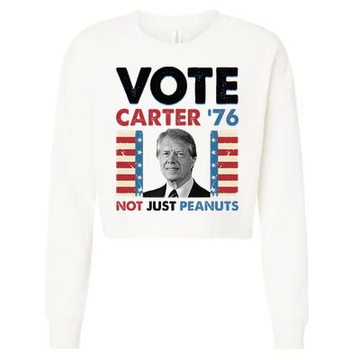 Jimmy Carter Vote Carter '76 Not Just Peanuts Cropped Pullover Crew