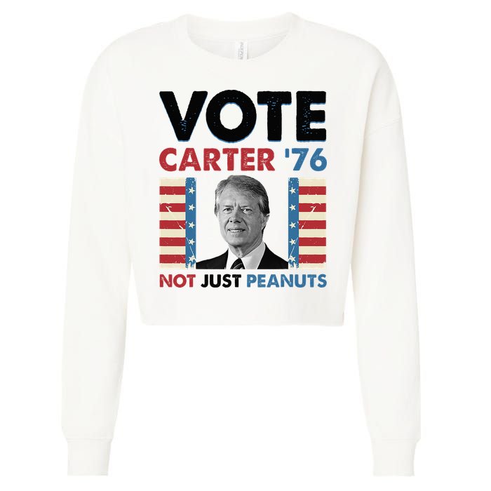 Jimmy Carter Vote Carter '76 Not Just Peanuts Cropped Pullover Crew