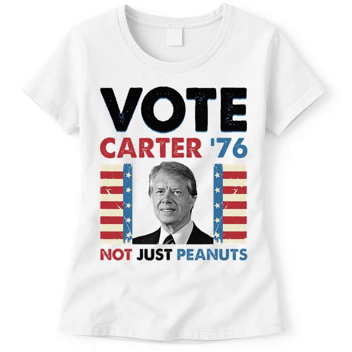 Jimmy Carter Vote Carter '76 Not Just Peanuts Womens T-Shirt