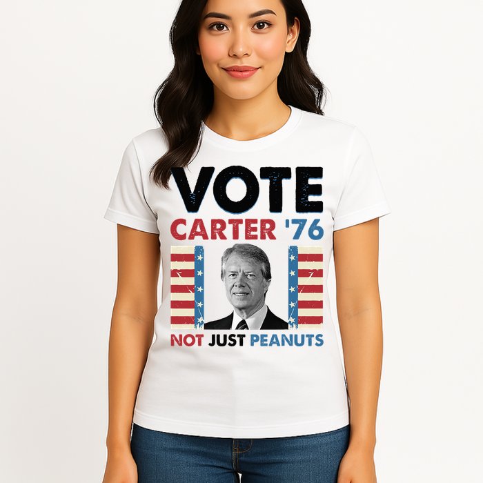 Jimmy Carter Vote Carter '76 Not Just Peanuts Womens T-Shirt