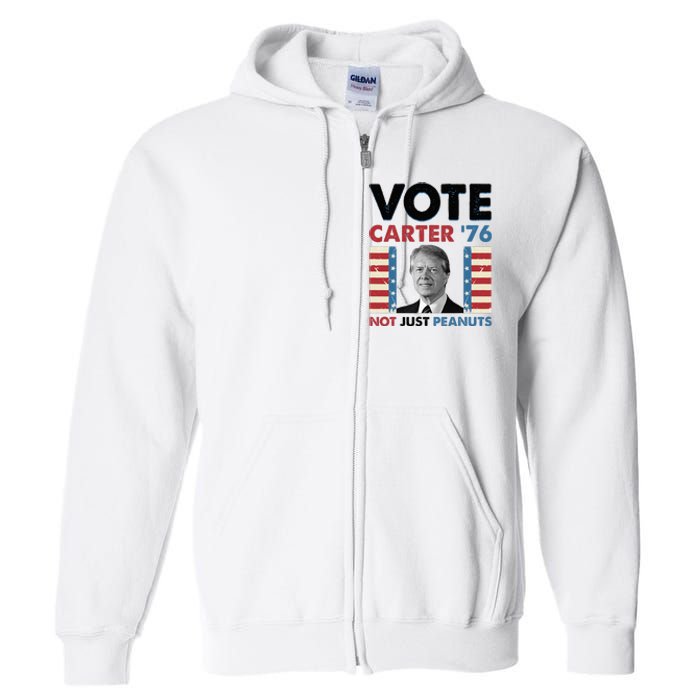 Jimmy Carter Vote Carter '76 Not Just Peanuts Full Zip Hoodie