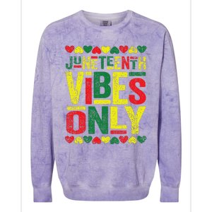 Juneteenth Cool Vibes Black History African American Colorblast Crewneck Sweatshirt