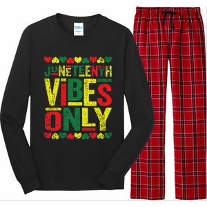 Juneteenth Cool Vibes Black History African American Long Sleeve Pajama Set