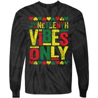 Juneteenth Cool Vibes Black History African American Tie-Dye Long Sleeve Shirt