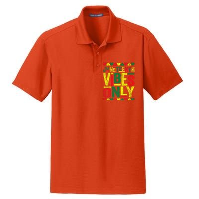 Juneteenth Cool Vibes Black History African American Dry Zone Grid Polo