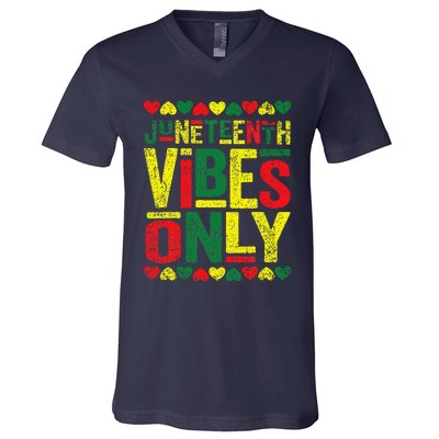 Juneteenth Cool Vibes Black History African American V-Neck T-Shirt