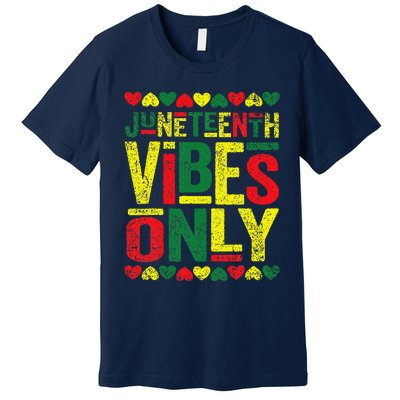 Juneteenth Cool Vibes Black History African American Premium T-Shirt